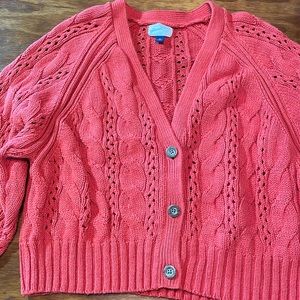 Universal Thread Coral Cable Knit Button Cardigan